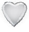 Silver Heart 45.7cm (18”) Foil Balloon